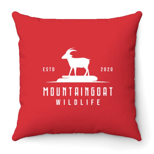 Mountain Goat Nature Wild Animals Mountain Animals Throw Pillows