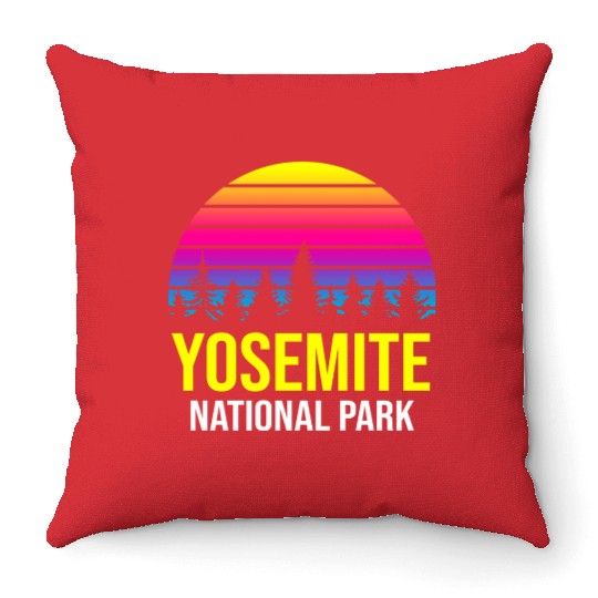 Yosemite National Park Throw Pillows