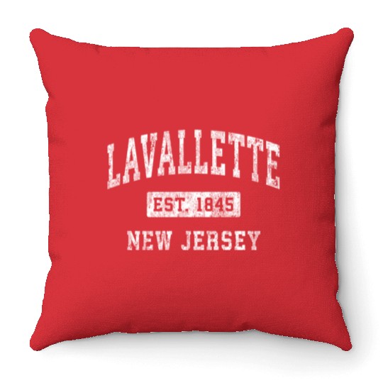 Lavallette New Jersey Nj Established Sports Throw Pillows