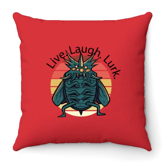 Live Laugh Lurk Throw Pillows
