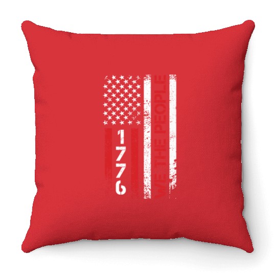 We the people 1776 Independence Day US Patriots Throw Pillows