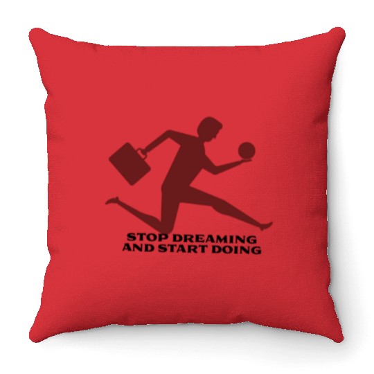 Business man logo art in clothing design Throw Pillows