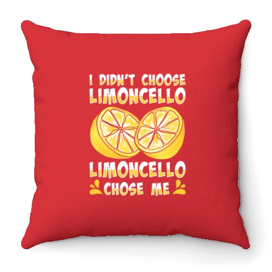 Italian Limoncello Lover Lemon Liquor Drinker Throw Pillows