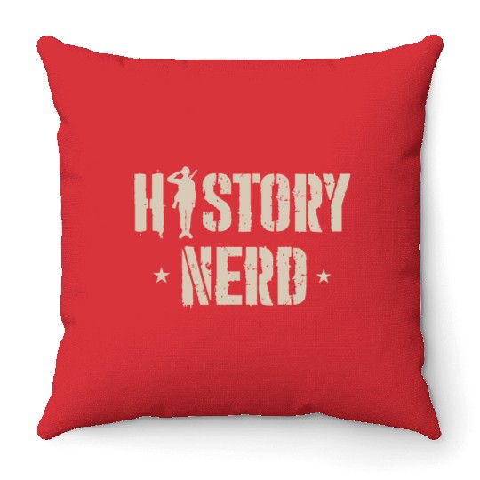 WW2 History Nerd Throw Pillows