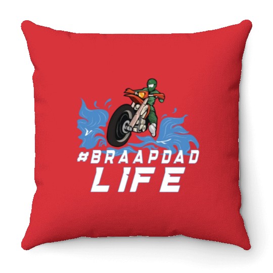 Dirt Bike Dirt Bike Riding Motocross Dirt Biking Throw Pillows