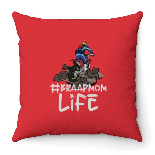 Dirt Bike Dirt Bike Riding Motocross Dirt Biking Throw Pillows