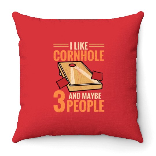 Funny Corn Hole Throw Pillows