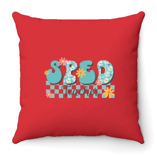 Sped Teacher Throw Pillows