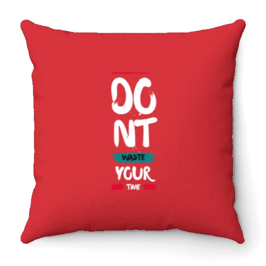 Black Colorful Dubai The Leading City in the World Throw Pillows