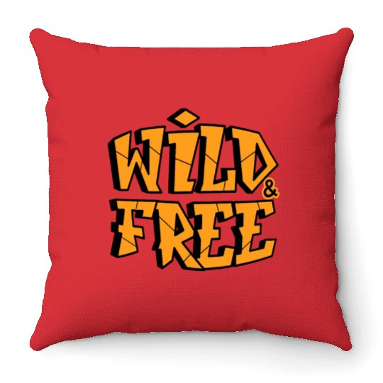 Wild and Free breath of nature Throw Pillows