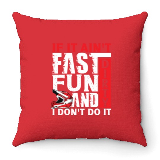 Dirt Bike Dirt Bike Riding Motocross Dirt Biking Throw Pillows