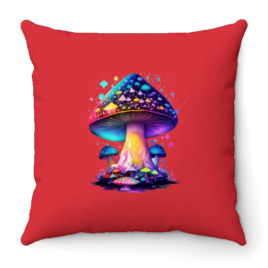 Mystical Fungi Throw Pillows