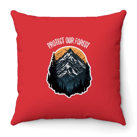 Natur Wildlife Outdoor Forest Camping Hiking Throw Pillows