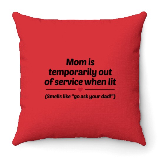 Go Ask Your Dad trending Throw Pillows