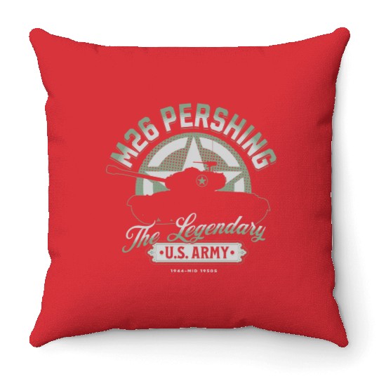 M26 Pershing | World War 2 Tank Throw Pillows