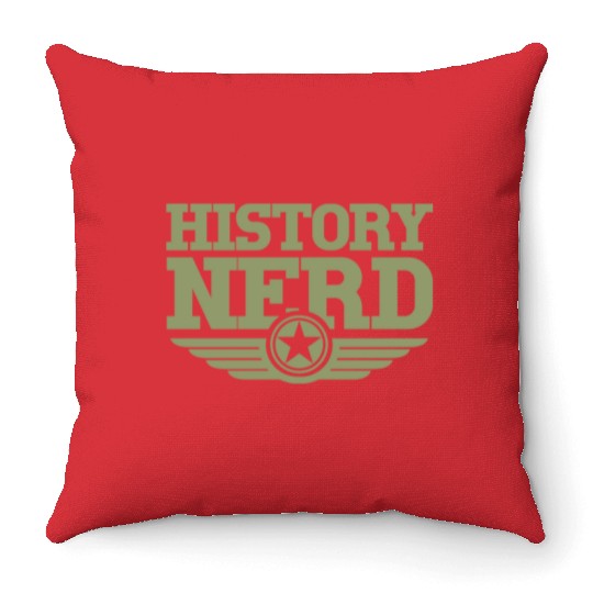 WW2 History Nerd Throw Pillows