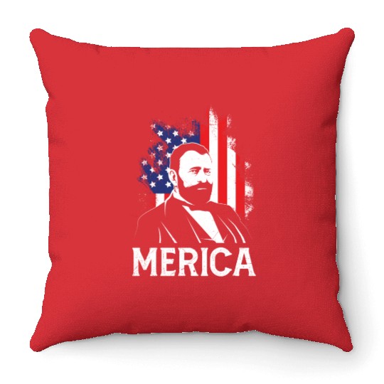 Merica USA Presidents America Fan USA Party Throw Pillows