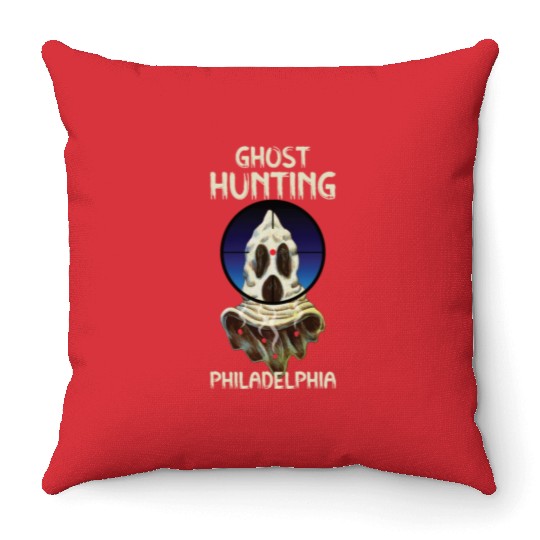 Paranormal Investigator Philadelphia Hunter Ghost Throw Pillows