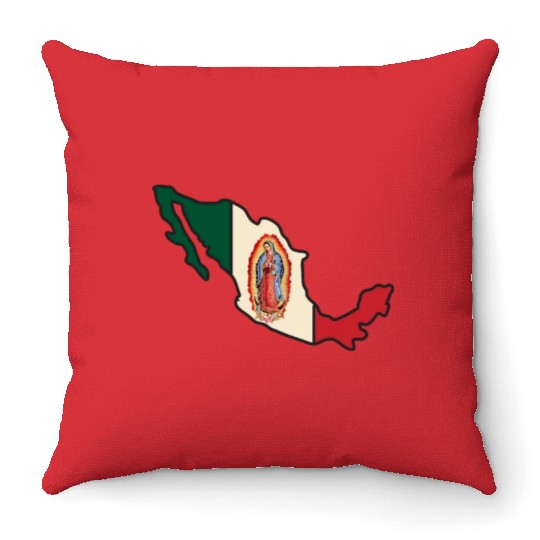 Our Lady Of Guadalupe Virgin Mary Throw Pillows