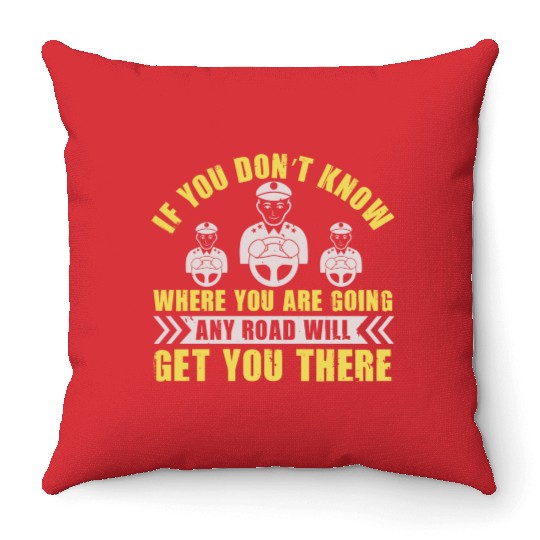 US Truck driver Gift Throw Pillows