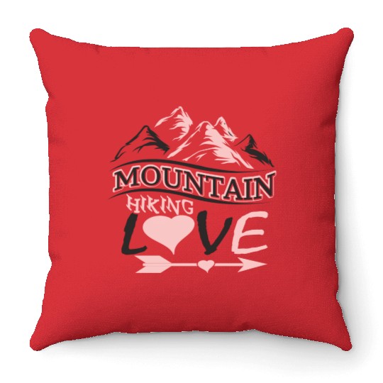 Mountains Hiking Mountaineering Sports Love Alps Throw Pillows