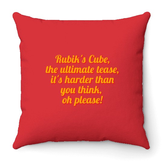 Rubiks Cube Conundrum Throw Pillows