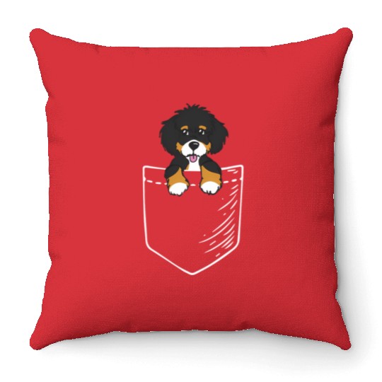 Bernedoodle Throw Pillows