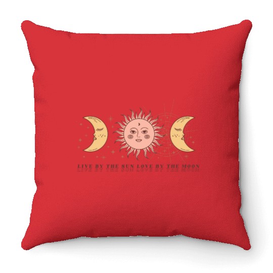 Boho Celestial Sun And Moon Throw Pillows