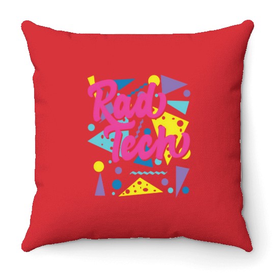 Rad Radiology Tech 80s Fun Py Graduation Throw Pillows
