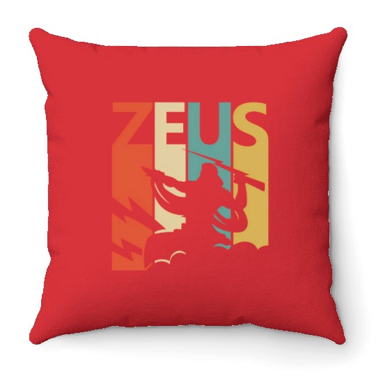 Zeus God Of Thunder - Greek Mythology Throw Pillows