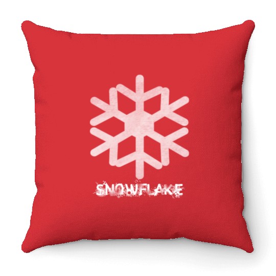 Snowflake Snow Flake Throw Pillows