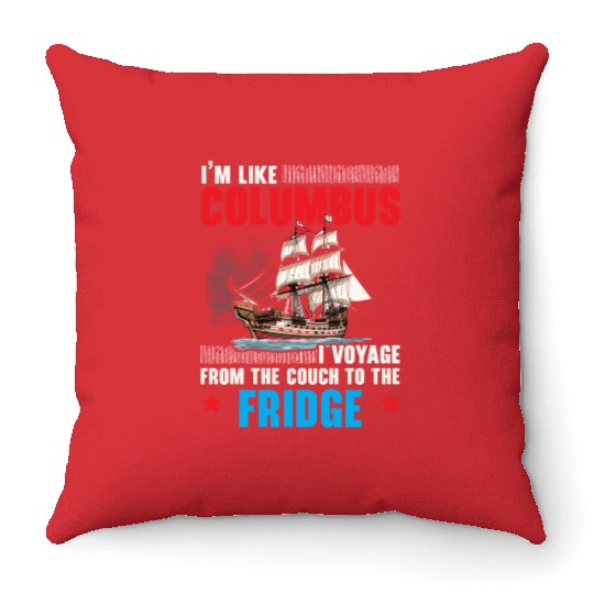 Christopher Columbus Italian American Columbus Day Throw Pillows