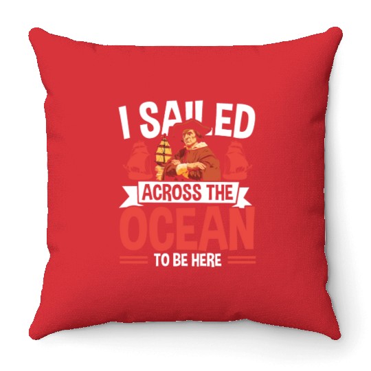 Christopher Columbus Italian American Columbus Day Throw Pillows