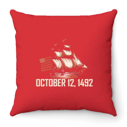 Christopher Columbus Italian American Columbus Day Throw Pillows