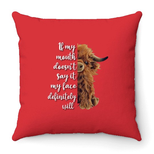 Scottish Highland Cow Throw Pillows