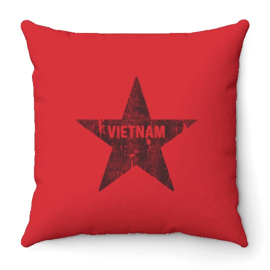 Vietnamese Flag Vietnam Throw Pillows