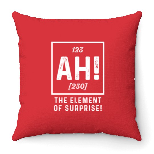 The Element Of Surprise Funny Sarcasm Sayings For Throw Pillows