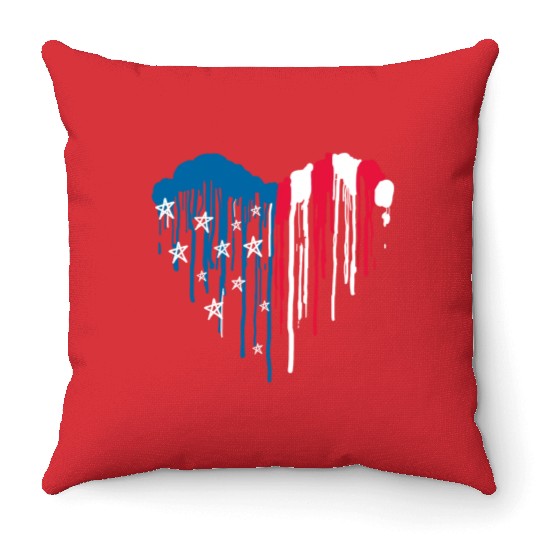 "USA: Land of the Free, Home of the Brave" Throw Pillows