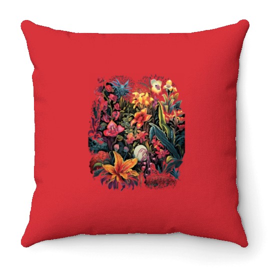 Orchids Flowers Garden Blossom Orchid Lover Throw Pillows