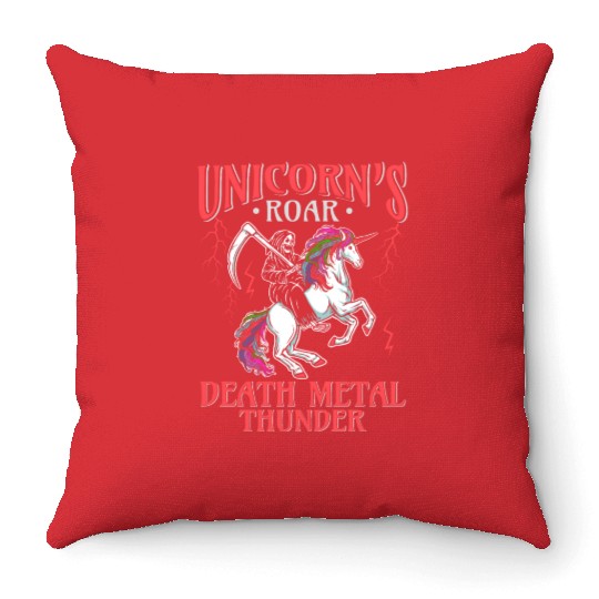 Goth Rock Satan Girl Woman Festivals Death Metal Throw Pillows
