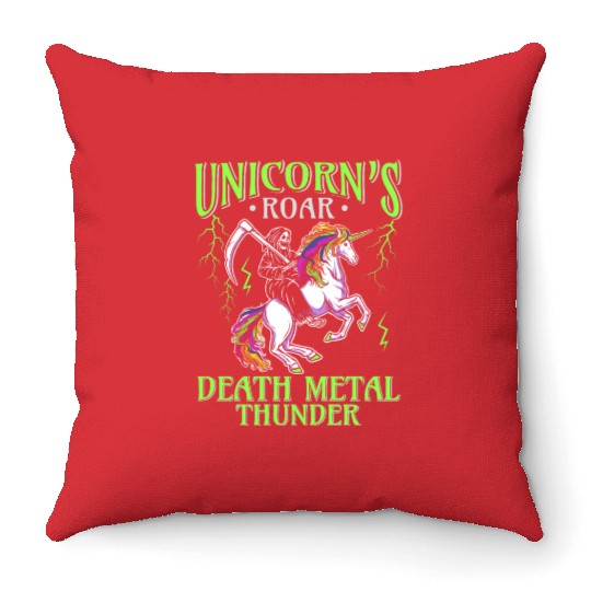 Goth Rock Satan Girl Woman Festivals Death Metal Throw Pillows