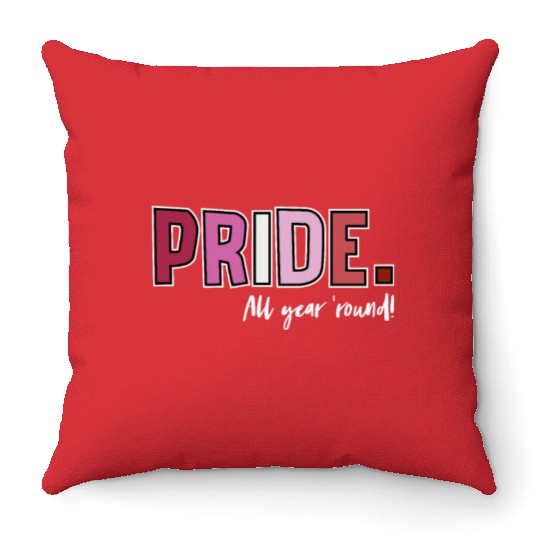 Pride LGBT Love wins, we are queer and proud Throw Pillows