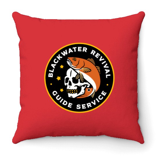 Fish Skull Throw Pillows