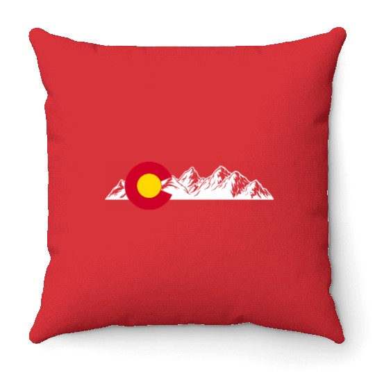 Colorado Mountains Nature Hiking Throw Pillows