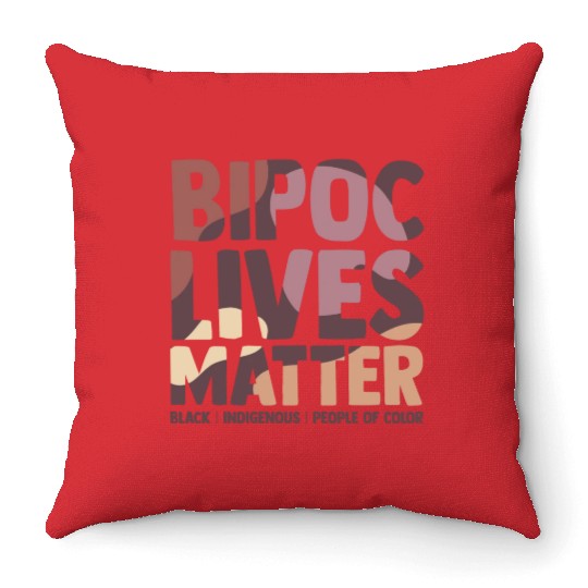 Bipoc Lives Matter Black Indigenous And People Of Throw Pillows