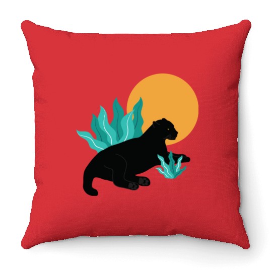 Sunday Chillout With Black Panther Throw Pillows