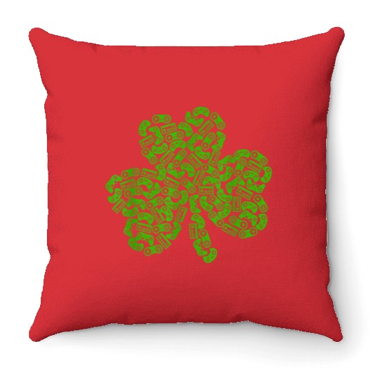 Gamer Game Shamrock St Patricks Day Irish Throw Pillows