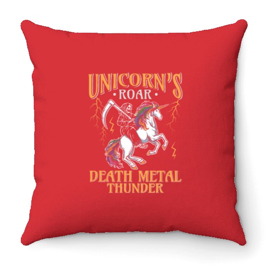 Goth Rock Satan Girl Woman Festivals Death Metal Throw Pillows