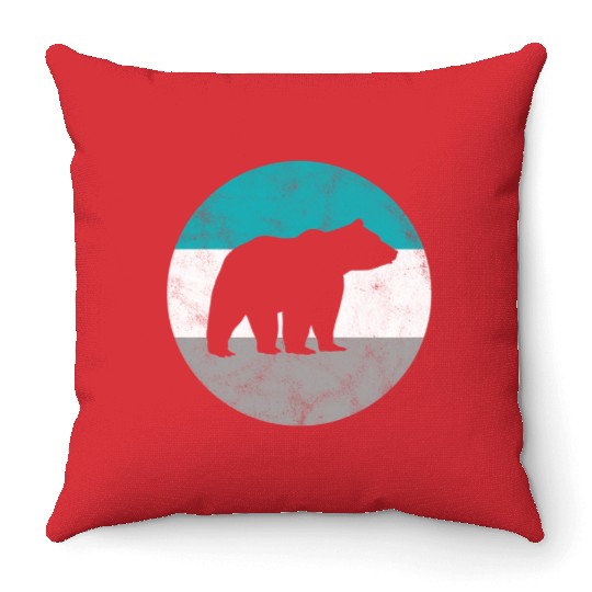 Grizzly Bear For Ns Throw Pillows