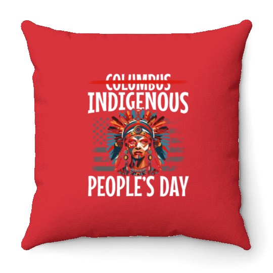 Aboriginal Indians Indigenous Native American Day Throw Pillows